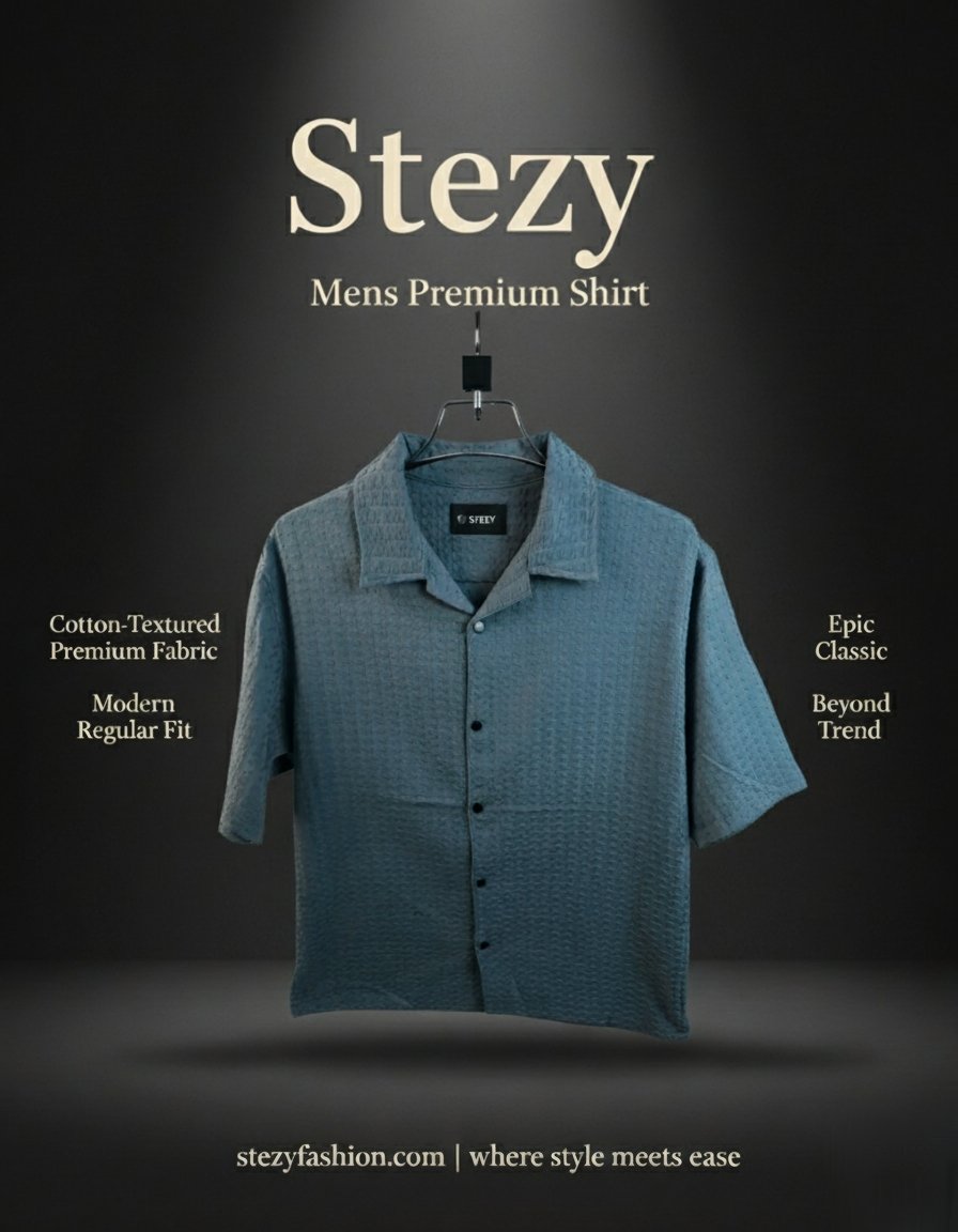 Cuban Shirt Marble Blue - Image 4