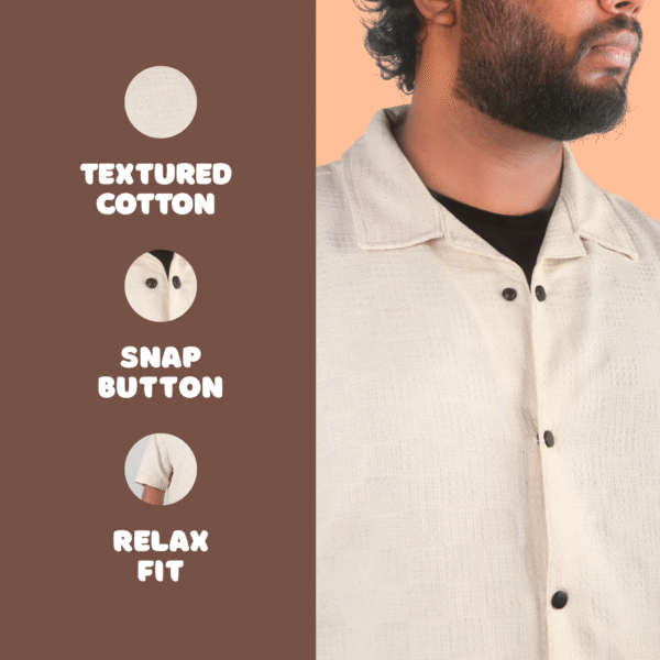 Cuban Shirt Light Beige - Image 2