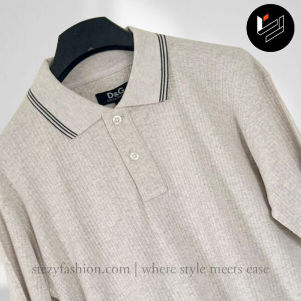 Rib Fabric Polo - Image 4